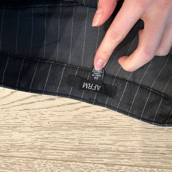 AFRM Pinstripe CARGO pants in size 24 - Picture 3 of 3